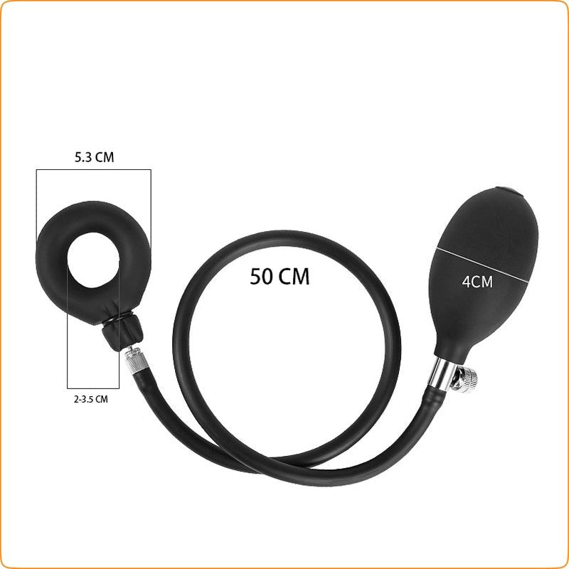 Inflatable Silicone Cock Ring Stretch Fit Rings - - Cock Rings