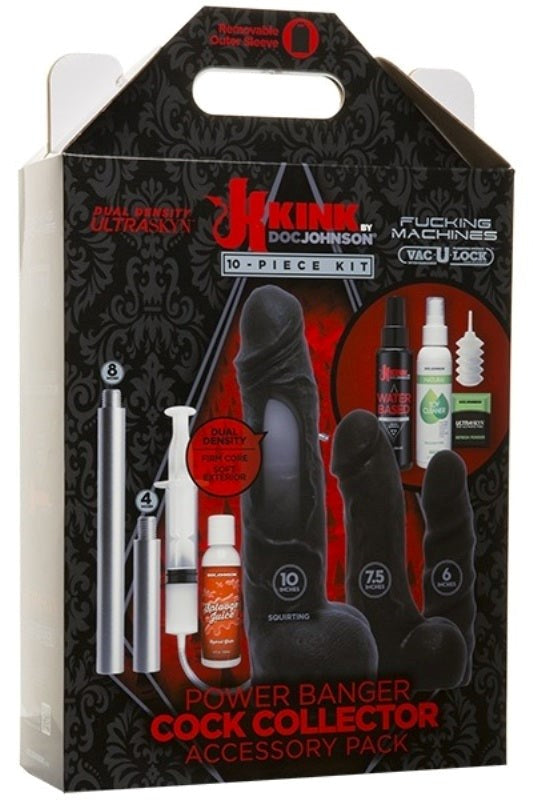 Kink Power Banger Cock Collector Accessory Pack 10 piece Kit - - Sex Kits