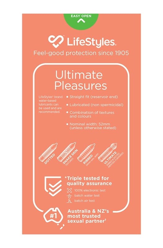 Lifestyles Ultimate Pleasures Condoms Best Adult Shop - - Condoms