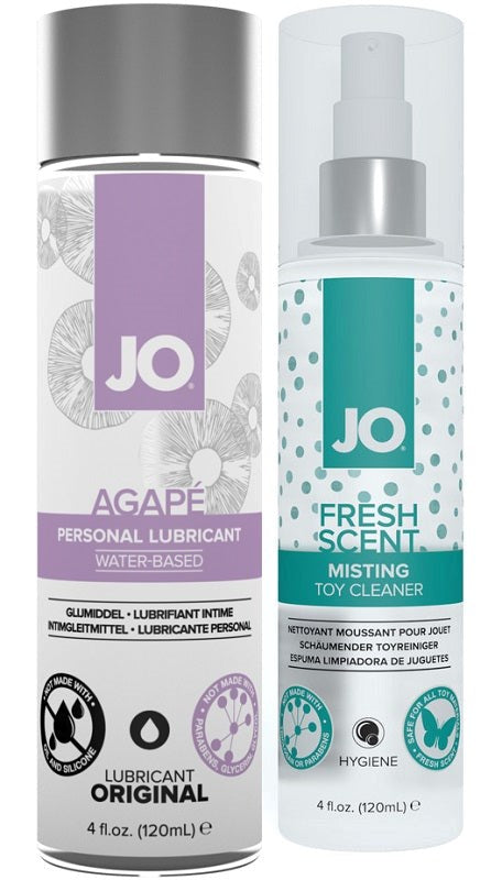 System Jo Agape Water Based Lubricant & Toy Cleaner Glycerin Free - Default Title - Water Based Lubes