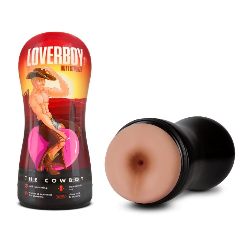 Loverboy The Cowboy - Flesh Stroker Push And Play CRings - - Masturbators and Strokers