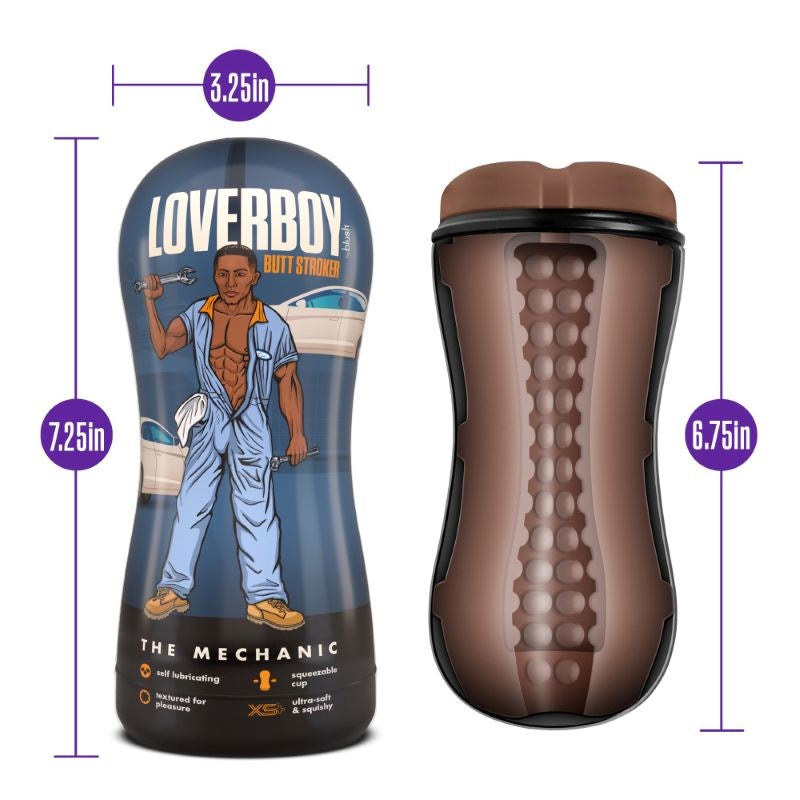 Loverboy The Mechanic - Brown Stroker For Edging Control - - Masturbators and Strokers
