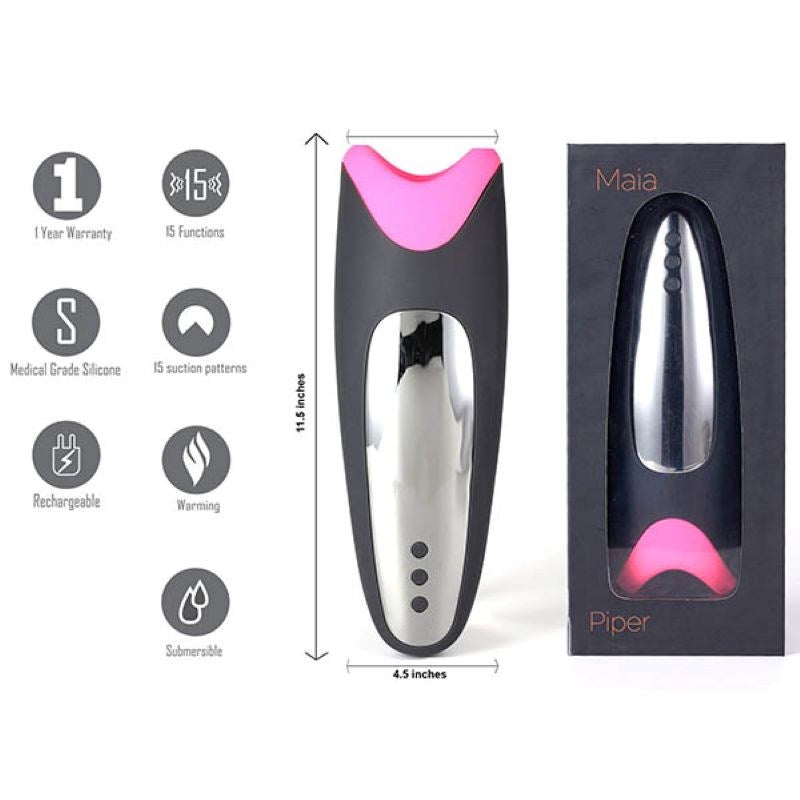 Maia Toys Piper - Warming Vibrations for Unparalleled Pleasure - - Masturbators and Strokers