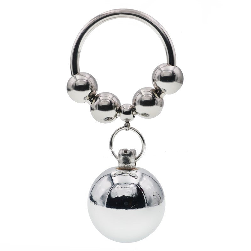 Metal Testicle Weight Hanger - 1 Ball Sex Performance Ring - Large - Cock Rings