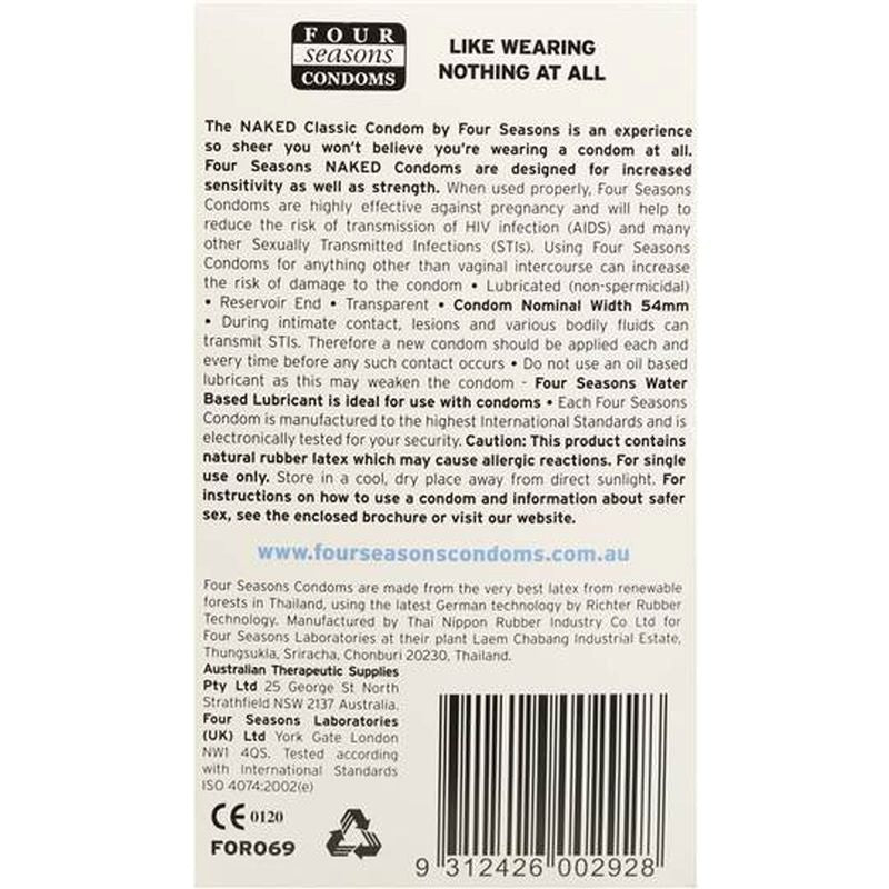 Naked Classic Condoms Dom Gear Online - - Condoms