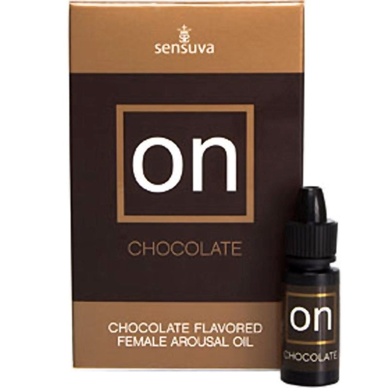 Sensuva On Chocolate Natural Arousal Gel with Rich Chocolate Flavor - - Delay and Excite Sprays