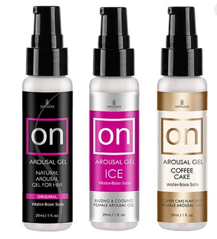 ON for Her Arousal Gel For Harder Play - - Delay and Excite Sprays