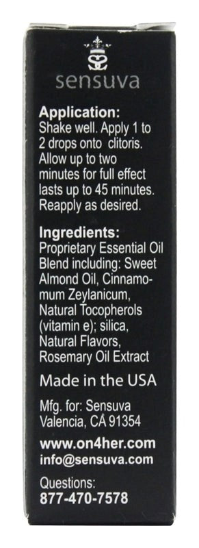 Sensuva On For Her Original Botanical Arousal Gel - - Delay and Excite Sprays