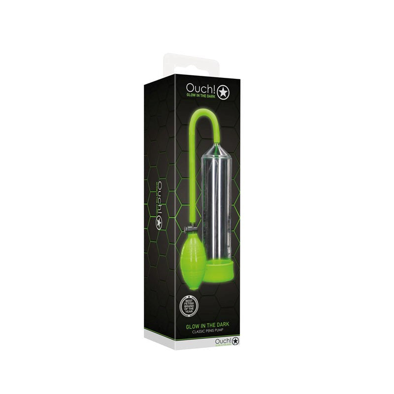 OUCH! Glow in Dark Classic Penis Pump - - Pumps, Extenders and Sleeves
