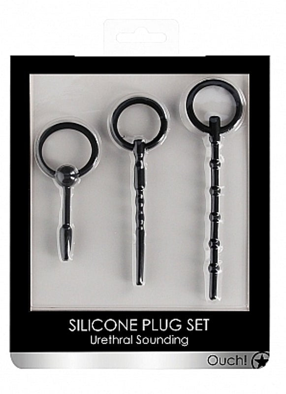 Ouch! Urethral Sounding Plug Set - - Cock Rings