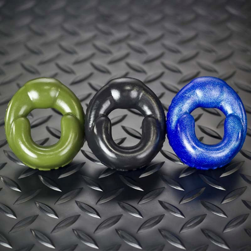 Oxballs Grip Cock Ring O/S Toy Sale Now On - Blue - Cock Rings