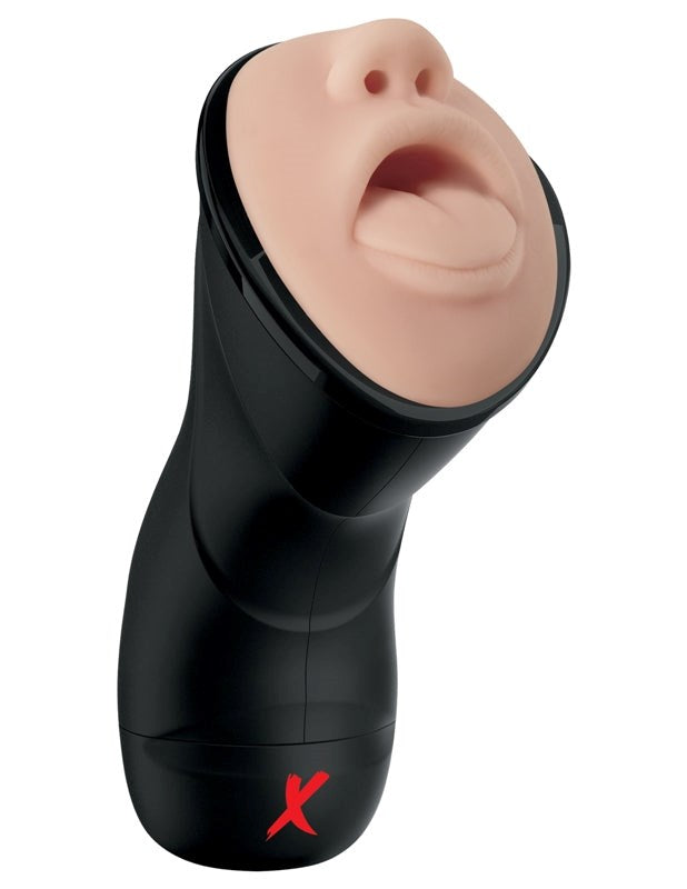 PDX Elite Deep Throat Vibrating Stroker For Edging Control - - Masturbators and Strokers