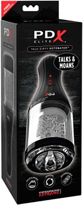 PDX Elite Talk Dirty Rotobator Vibrating Mens Masturbator - - Masturbators and Strokers