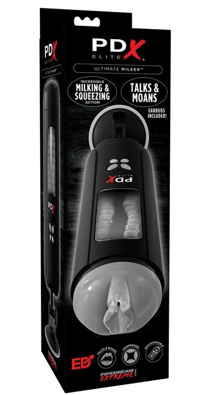 PDX Elite Ultimate Milker Vibrating Male Masturbator - - Masturbators and Strokers