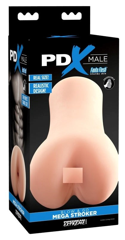 PDX Male Blow and Go Realistic Mega Stroker - - Realistic Butts And Vaginas