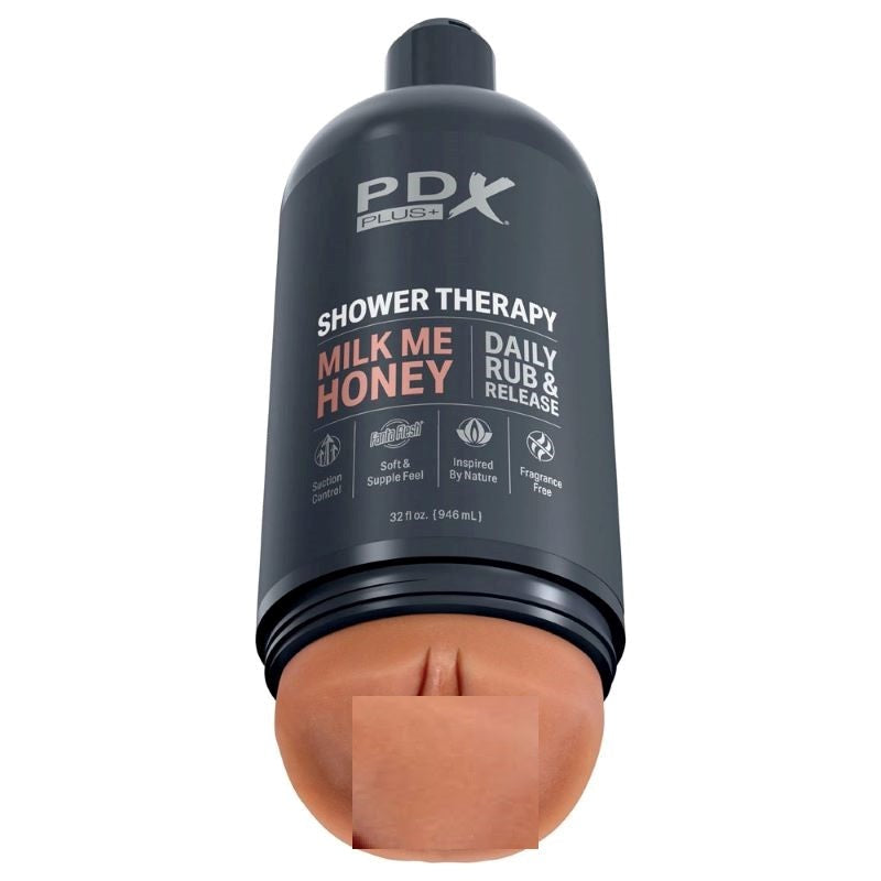 PDX Plus Shower Therapy Milk Me Honey Realistic Masturbator - - Realistic Butts And Vaginas