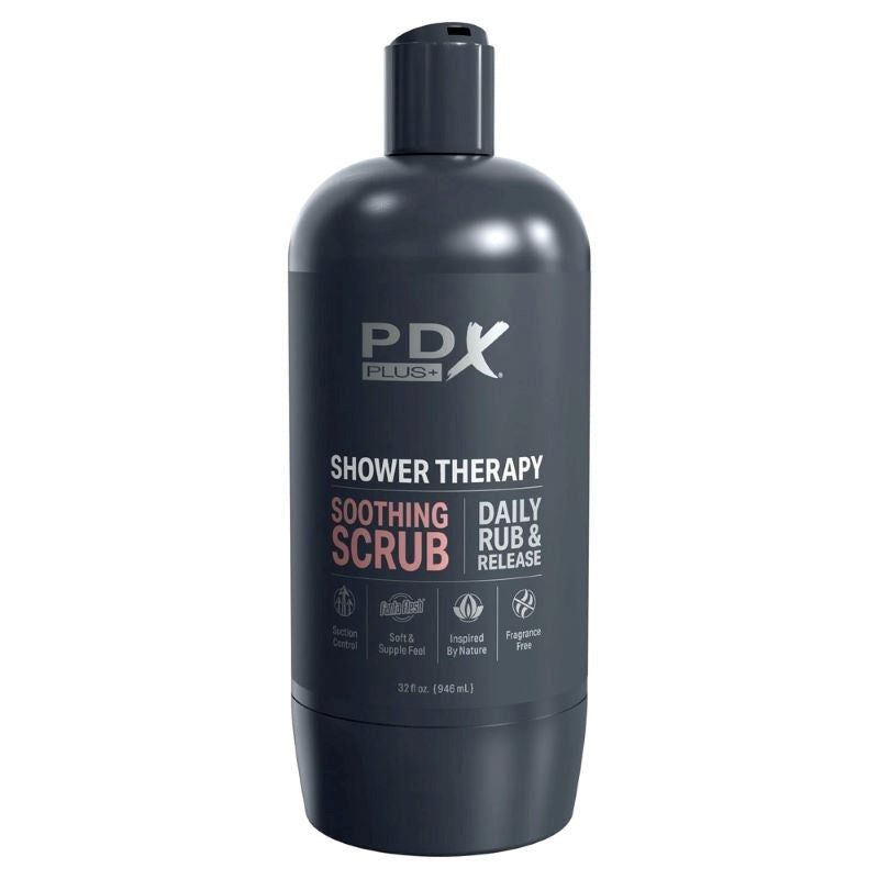 PDX Plus Shower Therapy Soothing Scrub Realistic Stroker - - Realistic Butts And Vaginas