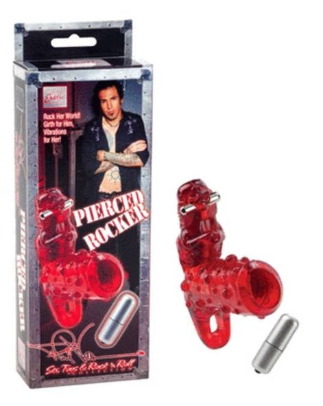 CalExotics Pierced Rocker Vibrating Cock Ring - - Cock Rings