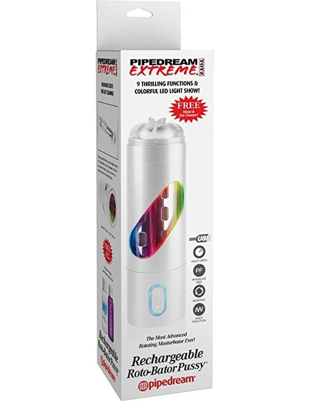 Pipedream Extreme Rechargeable Roto-Bator Pussy Stroker - - Masturbators and Strokers