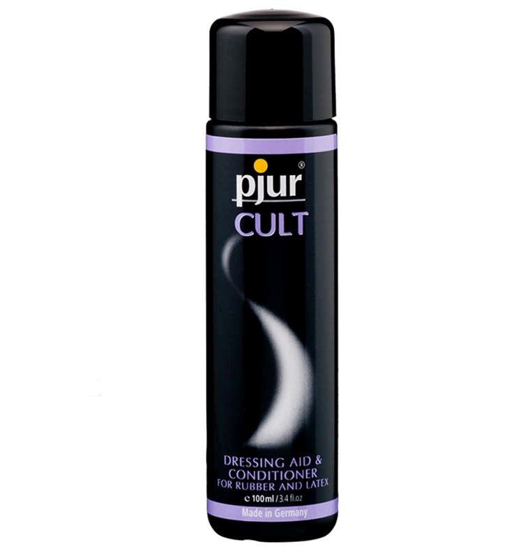 Pjur CULT Rubber and Latex Aid 100ml Essential Cock Gear - - Silicone Based Lubes