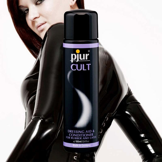 Pjur CULT Rubber and Latex Aid 100ml Essential Cock Gear - Default Title - Silicone Based Lubes