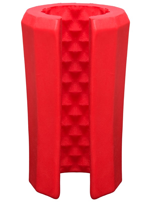 Doc Johnson Platinum The Tru Stroke Beaded Masturbator Red - - Masturbators and Strokers
