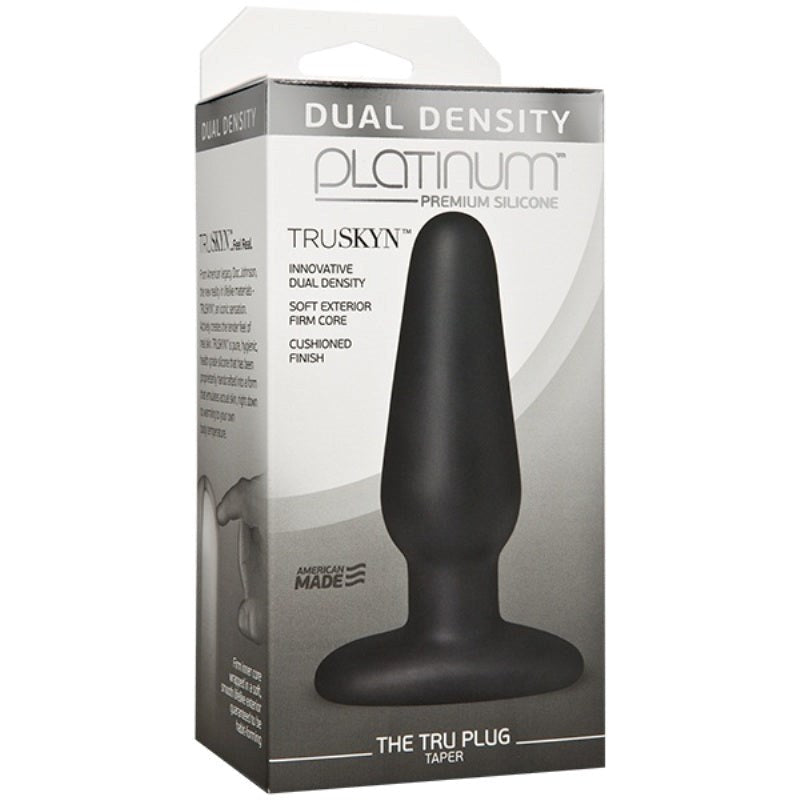 Platinum The Tru Butt Play Plug Taper Black - - Butt Plugs