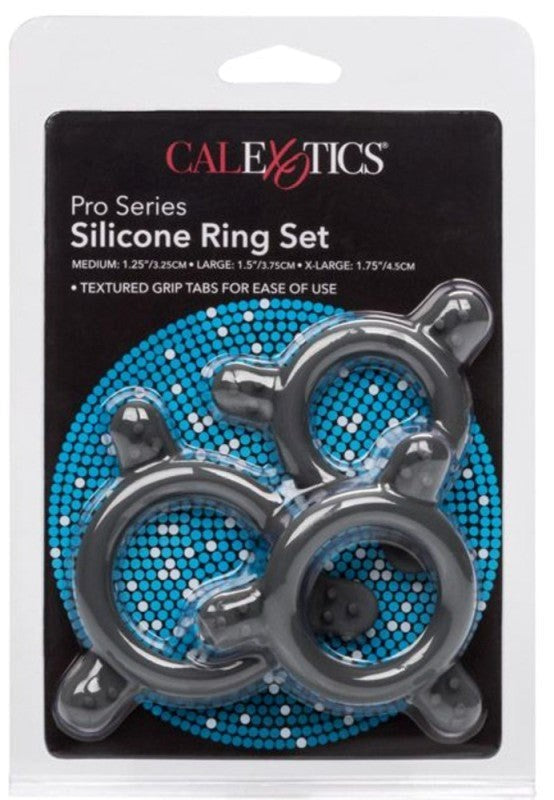Pro Series Silicone Ring Set - - Stretchy Cock Rings