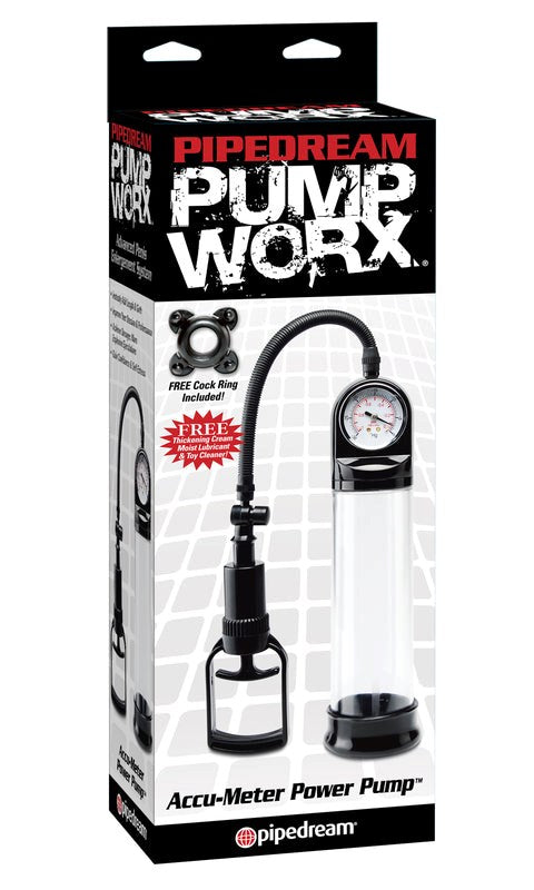 Pump Worx Accu-Meter Power Mens Penis Pump - - Pumps, Extenders and Sleeves