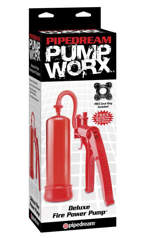 Pump Worx Deluxe Fire Penis Enlargement Pump - - Pumps, Extenders and Sleeves