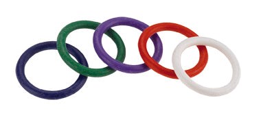 Rainbow Rubber Stretchy Cock Ring 5 Pack - - Cock Rings