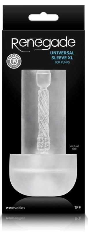 Renegade Universal Sleeve XL - Maximize Your Pumping Pleasure with Extra-Long Airtight Design - - Pumps, Extenders and Sleeves