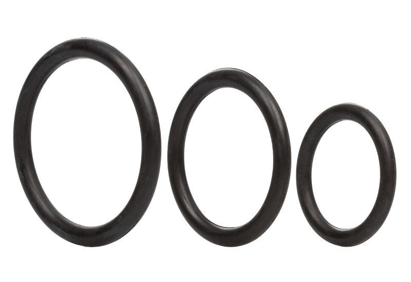 CalExotics 3 Piece Stretchy Rubber Cock Ring Set - - Stretchy Cock Rings