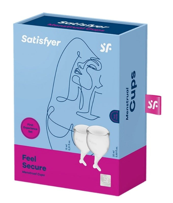 Satisfyer Feel Secure Medical Grade Silicone Menstrual Cups - - Condoms