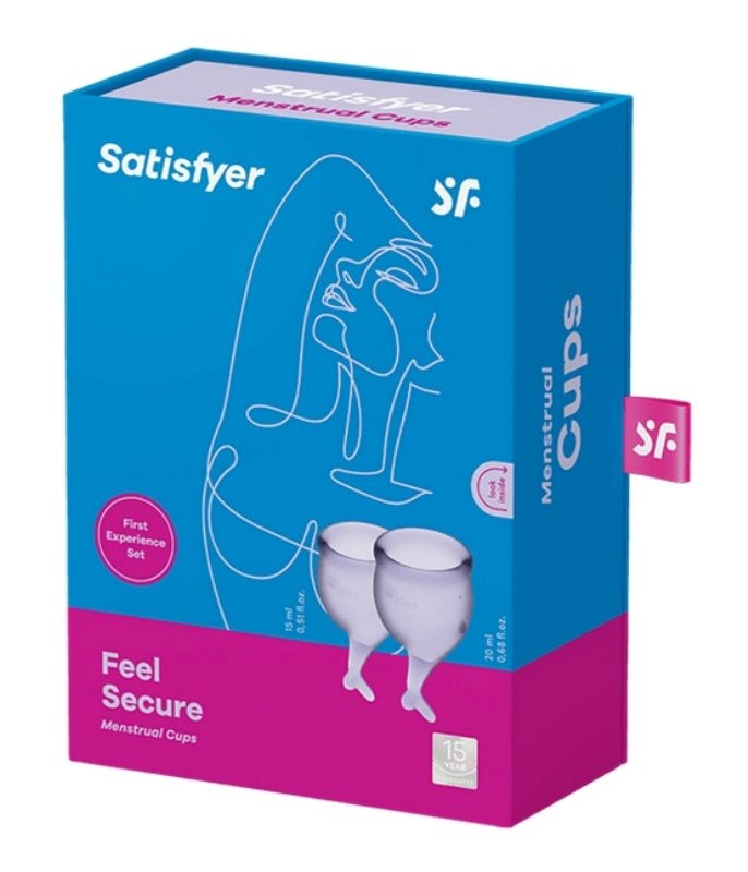Satisfyer Feel Secure Medical Grade Silicone Menstrual Cups - - Condoms