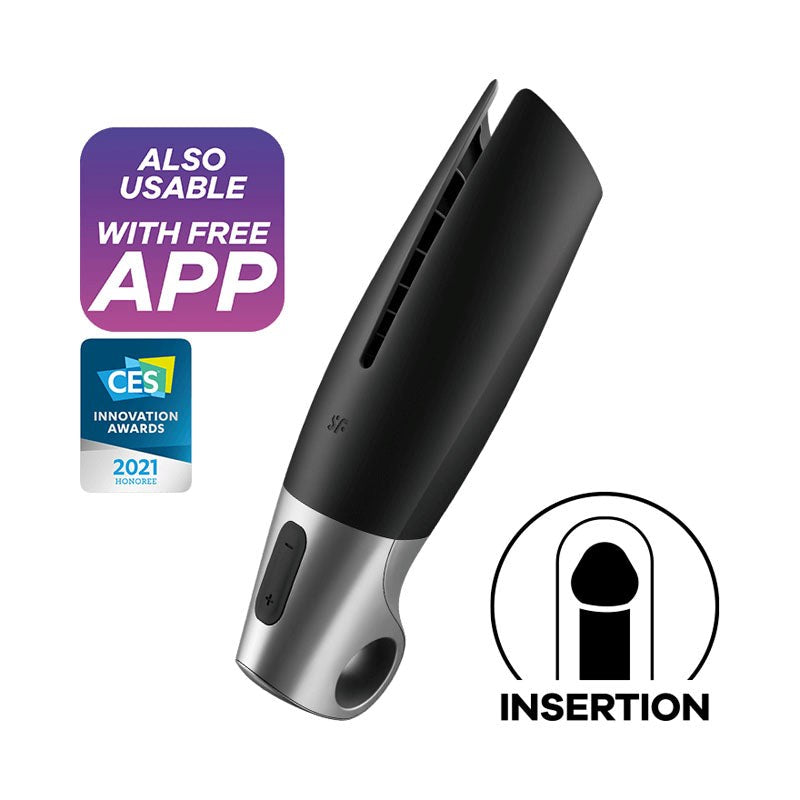 Satisfyer Power App Controlled Male Masturbator - - Masturbators and Strokers