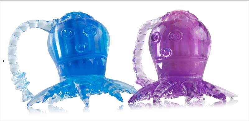 ScreamingO Octopus With Tingle Tentacles Massager - Purple - Cock Rings