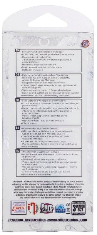 CalExotics Silicone Jack Rabbit Vibrating Cock Ring - - Vibrating Cock Rings