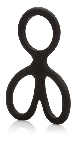 CalExotics Silicone Ball Spreader Erection Enhancer - - Stretchy Cock Rings