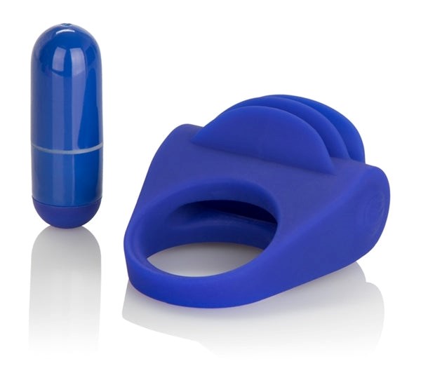 CalExotics Silicone Fluttering Enhancer Cock Ring - - Cock Rings