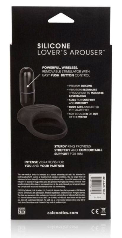CalExotics Silicone Lovers Arouser Vibrating Cock Ring - - Cock Rings