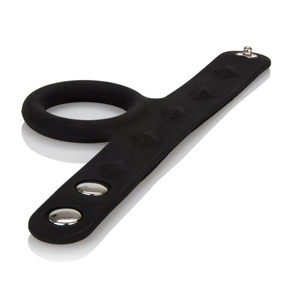 Silicone Tri-Snap Scrotum Support Cock Ring - - Cock Rings