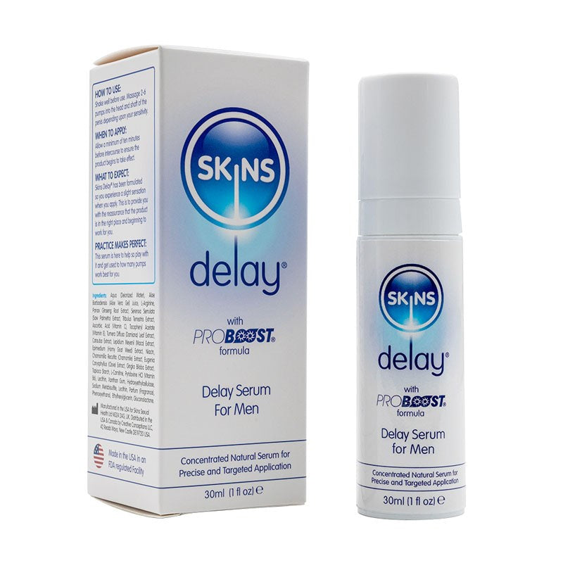 Skins Natural Delay Serum - Boost Intimate Endurance - - Delay and Excite Sprays