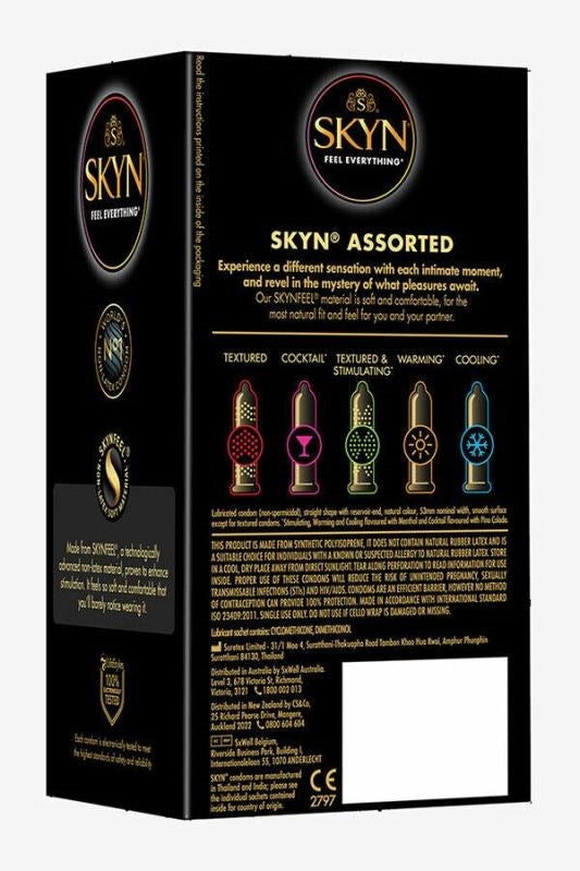 Skyn Assorted 20 Condoms Quick Ship Cock Ring - - Condoms