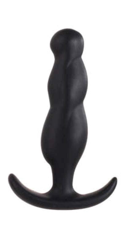 Smiling 4.5 Inch Silicone Butt Plug Black - - Butt Plugs