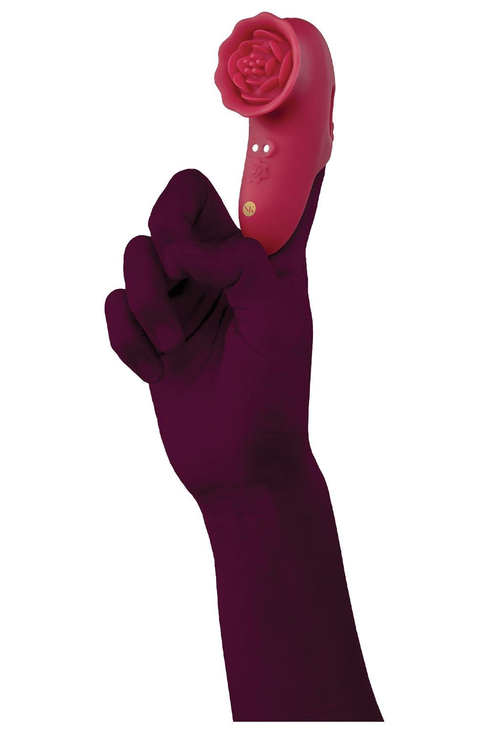 Xgen Secret Kisses Rosegasm Playful Petal Rechargeable Finger Vibrator - Finger and Tongue Vibrators