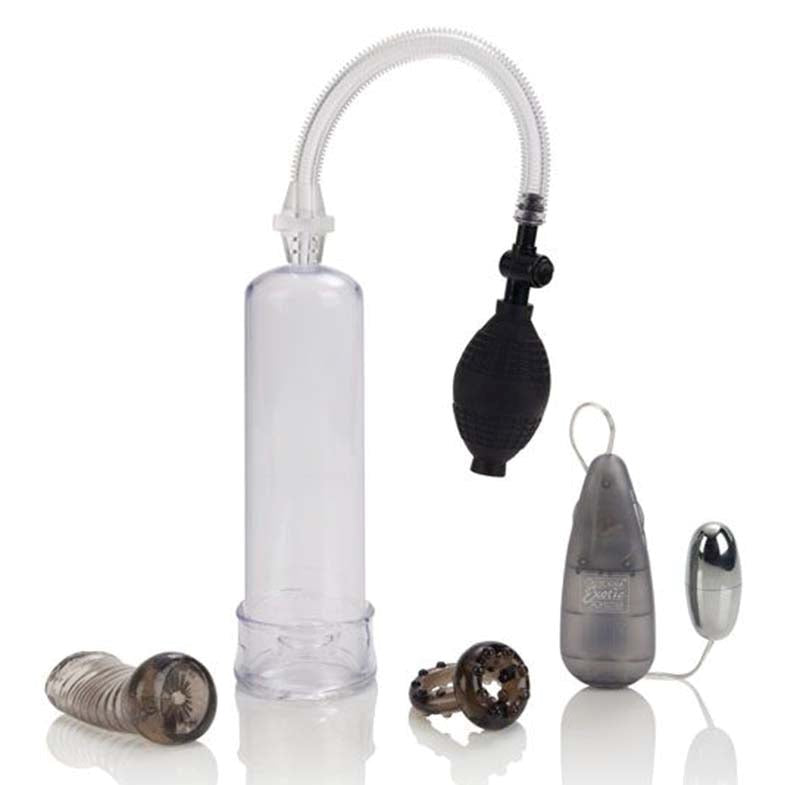 CalExotics Optimum Series Sta-Hard Erector Sex Toy Set - - Pumps, Extenders and Sleeves