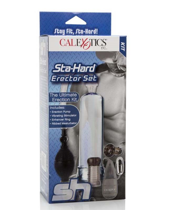 CalExotics Optimum Series Sta-Hard Erector Sex Toy Set - - Pumps, Extenders and Sleeves
