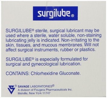 Surgilube Sterile Lubricant Safe And Secure - - Water Based Lubes