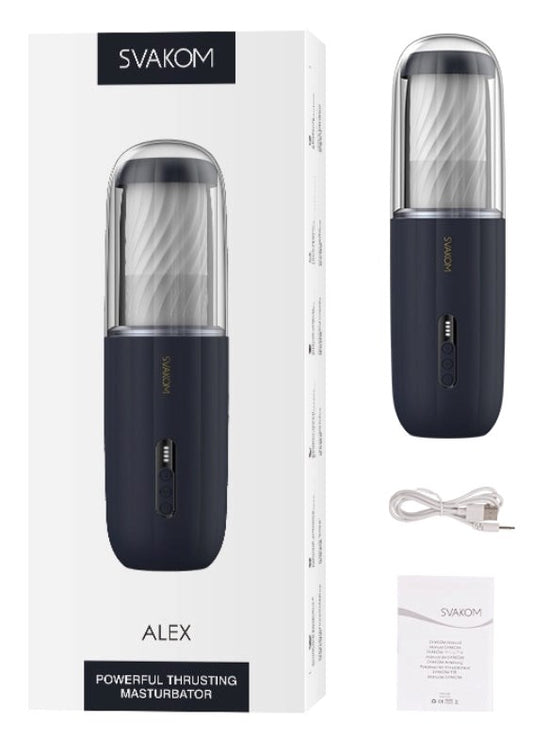 Svakom Alex Powerful Thrusting Masturbator - - Masturbators and Strokers